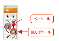 ［ペンツール］［長方形ツール］