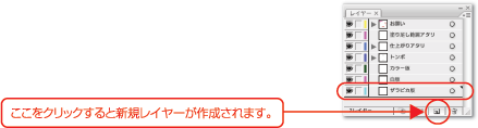 ここをクリックすると新規レイヤーが作成されます。